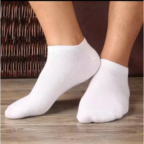 Shoes - Lot Of 4 Pairs Womens Ankle Socks White Cotton Crew Socks Low Cut Invisible NEW